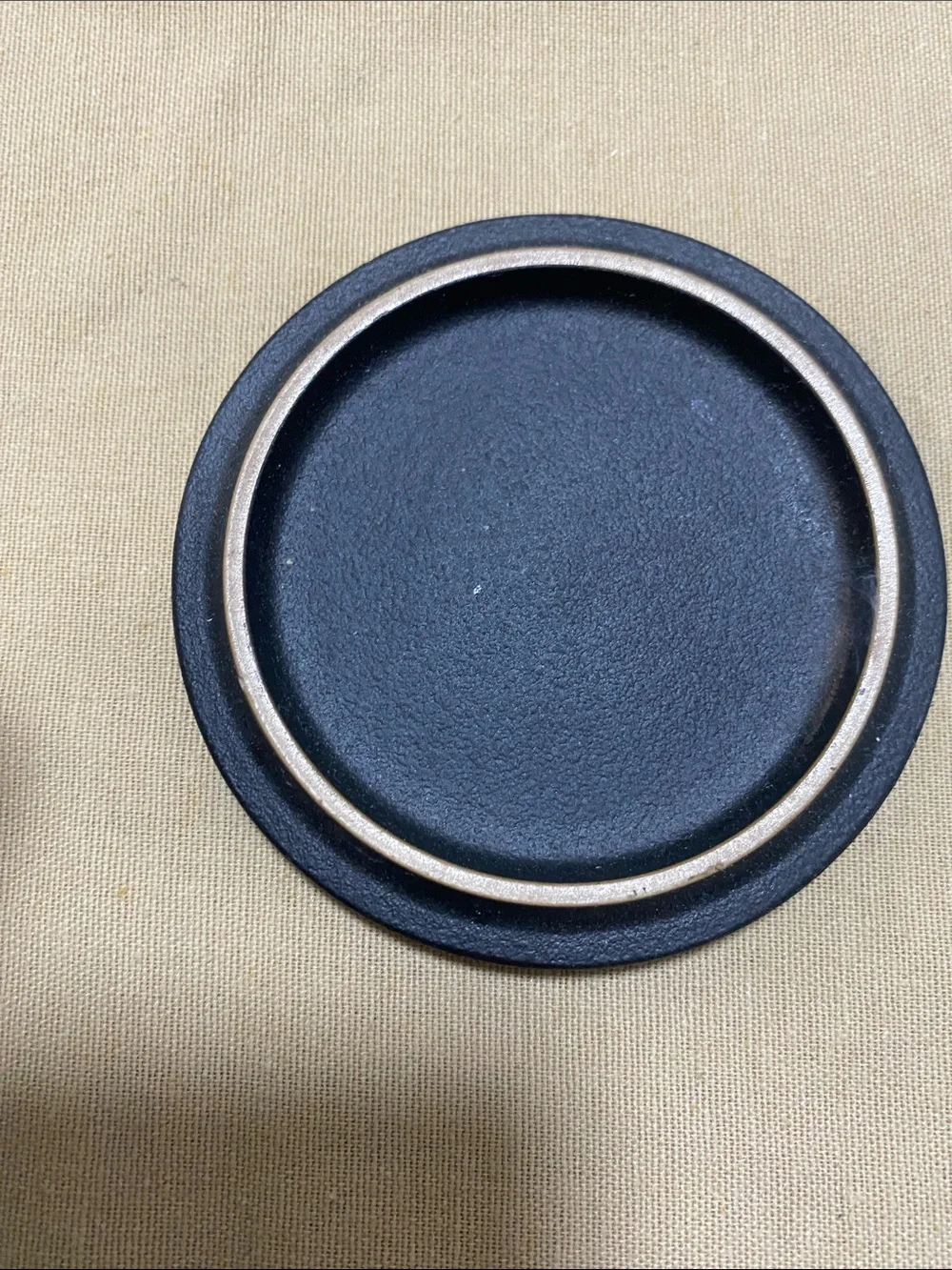 Black Cast Iron Trivet with Bronze Accent - Home Accents